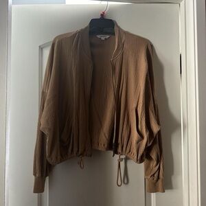 Brown Textured Jacket